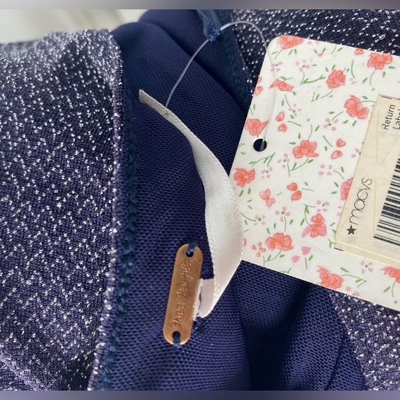 Free People NWT Midnight Shimmer Skater Mini Metallic Dress - Picture 6 of 8